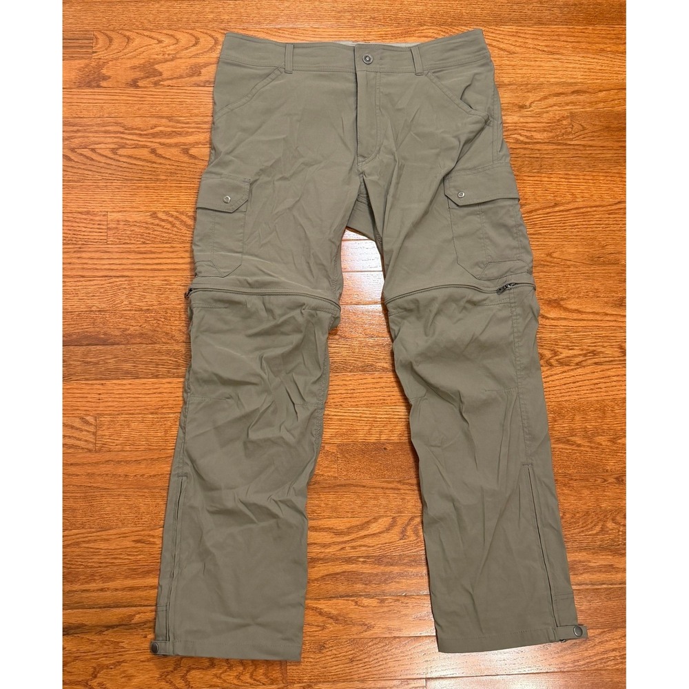 KUHL Renegade Stealth Cargo Convertible Pants Mens 36x30 Sage Green Hiking 5138